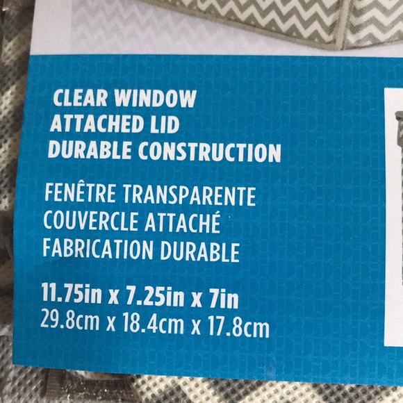 InterDesign Fabric Shoe Bin with Clear Window - Picture 4 of 6